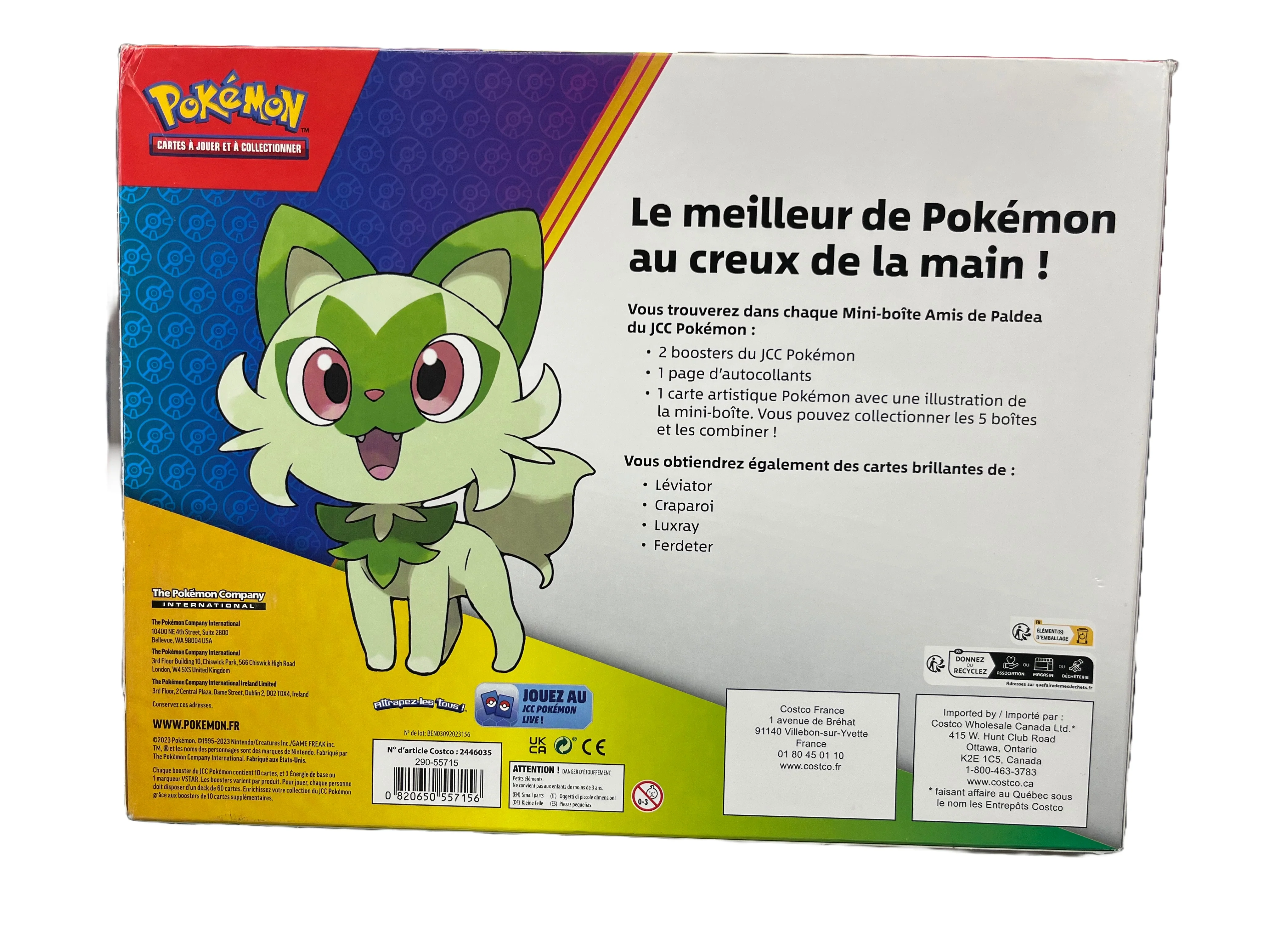 Pokemon Paldea Friends 5-Packs Mini Tins Collection Box (French) - Image 2
