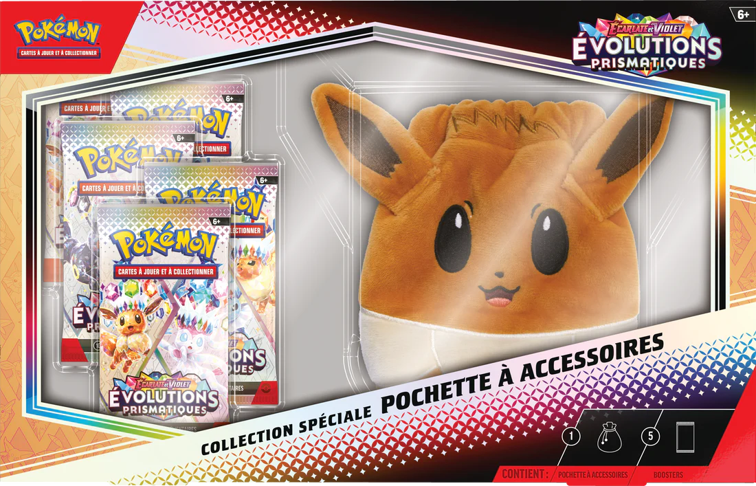 Pokemon Prismatic Evolutions Accessory Pouch Special Collection Box (French)