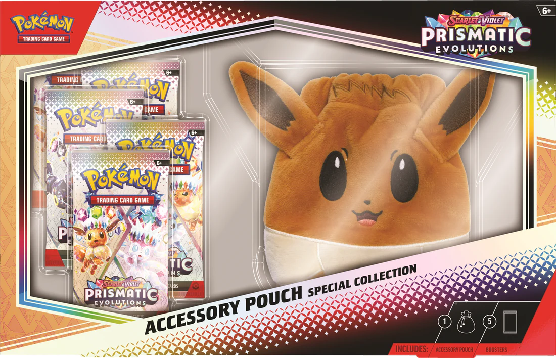 Pokemon Prismatic Evolutions Accessory Pouch Special Collection Box