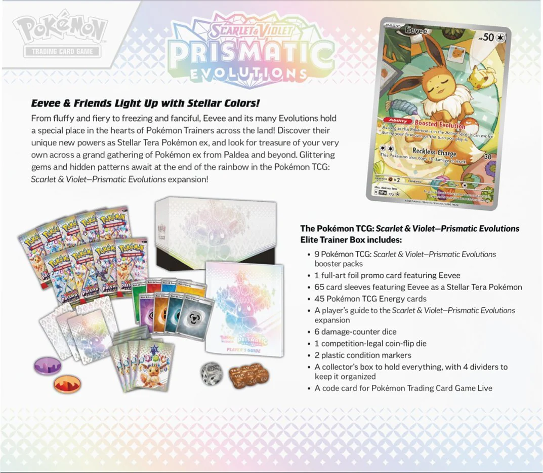 Pokemon Prismatic Evolutions Elite Trainer Box - Image 2