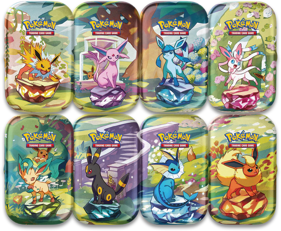 Pokemon Prismatic Evolutions Mini Tins Display Box - Image 2