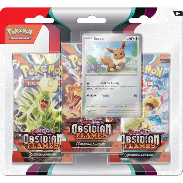 Pokemon Scarlet And Violet Obsidian Flames 3 Pack Blister Pack