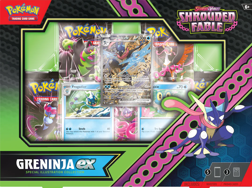 Pokemon Scarlet And Violet Shrouded Fable Greninja EX/Kingdra EX Special Illustration Collection Box