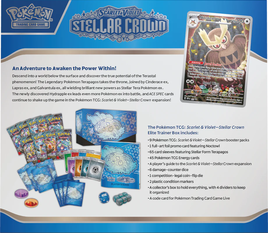Pokemon Scarlet And Violet Stellar Crown Elite Trainer Box - Image 2