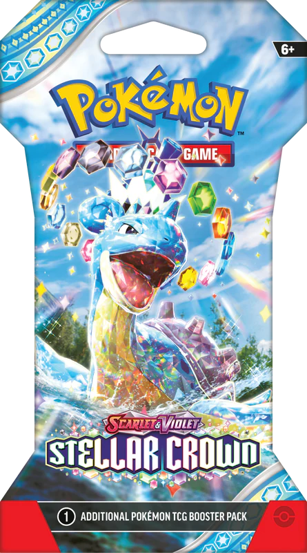 Pokemon Scarlet And Violet Stellar Crown Sleeved Booster Pack (12 Packs a Lot)