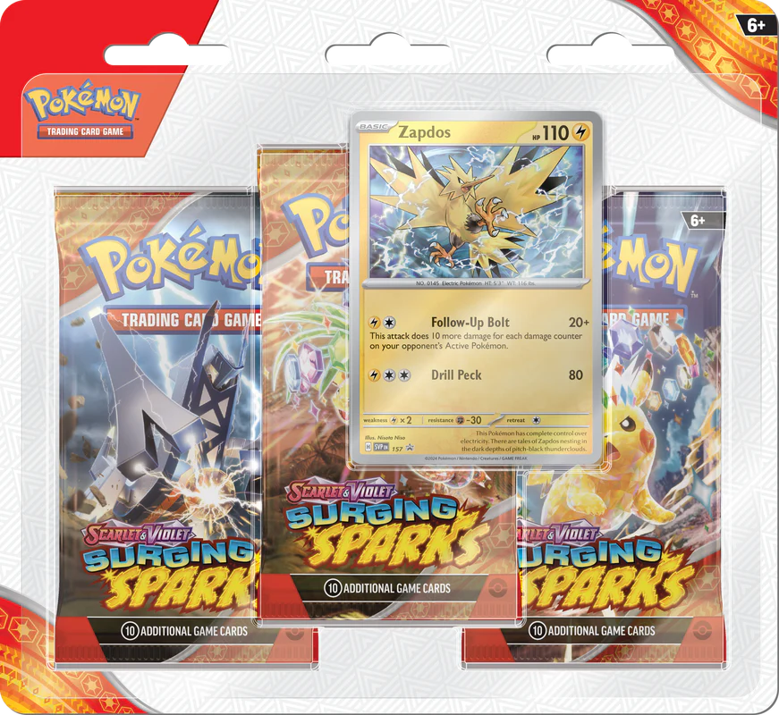 Pokemon Scarlet & Violet Surging Sparks 3 Pack Blister (French)