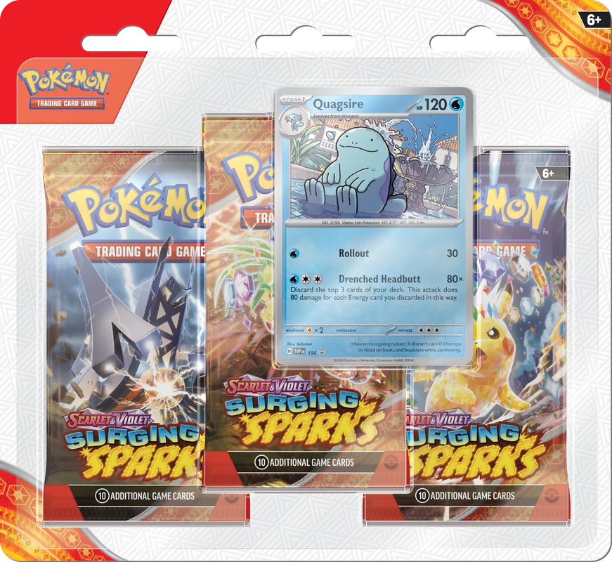 Pokemon Scarlet & Violet Surging Sparks 3 Pack Blister (French) - Image 2