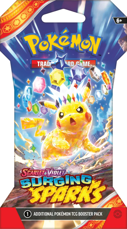 Pokemon Scarlet & Violet Surging Sparks Sleeved Booster Pack (Lot of 12)