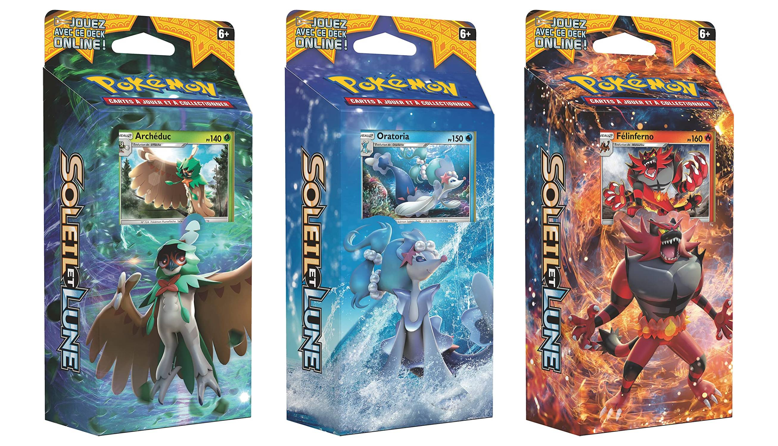 Pokemon Sun & Moon Theme Deck (French) (Set of 3)