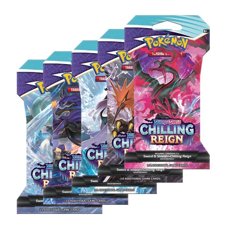 Pokemon Sword & Shield Chilling Reign Sleeved Booster Pack (24 packs a lot)