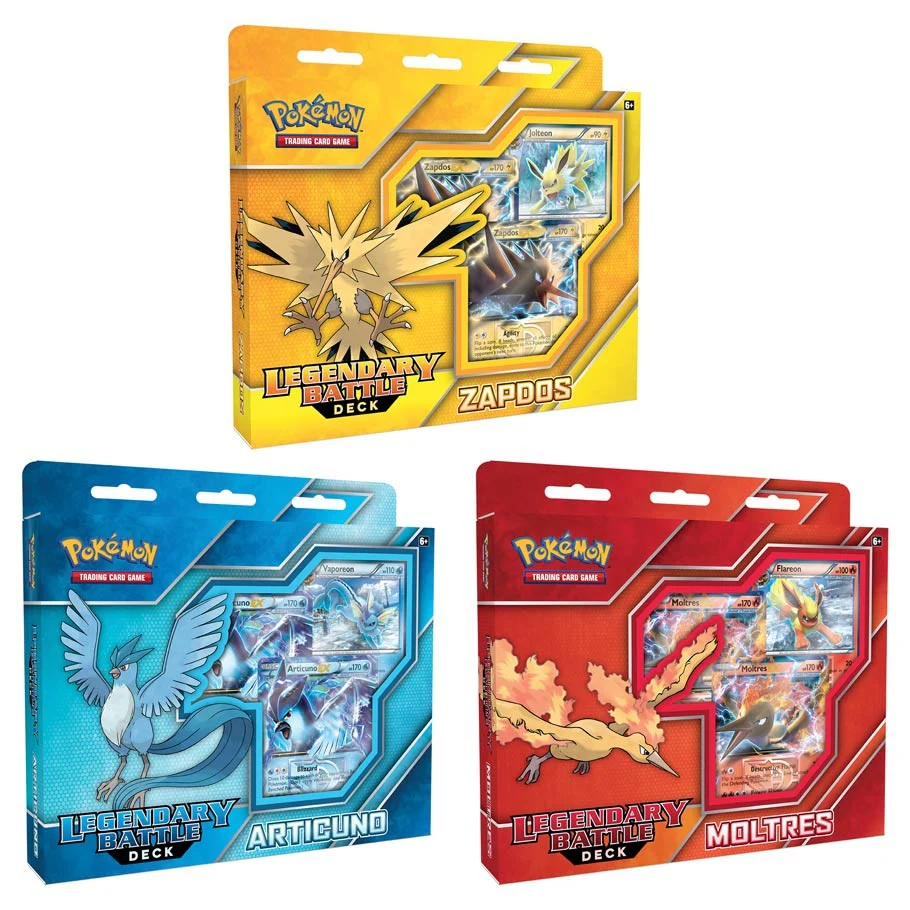 Pokémon TCG: Legendary Battle Decks - 6 Decks (Zapdos, Articuno, Moltres)