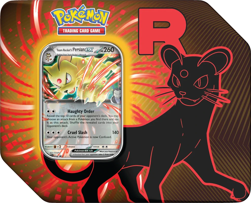 Pokemon Team Rocket Persian EX Tin