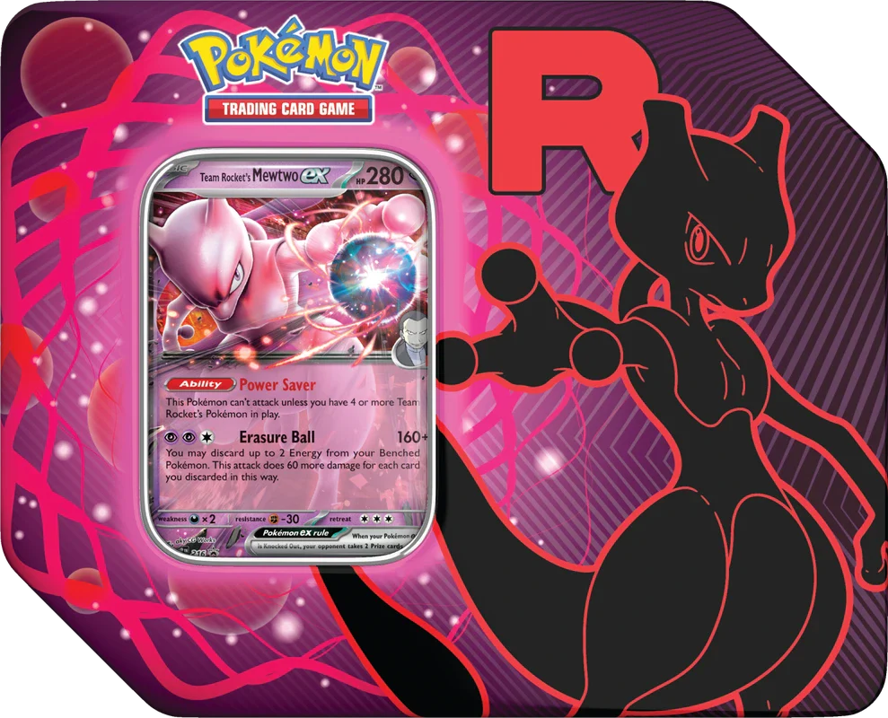Pokemon Team Rocket Mewtwo EX Tin