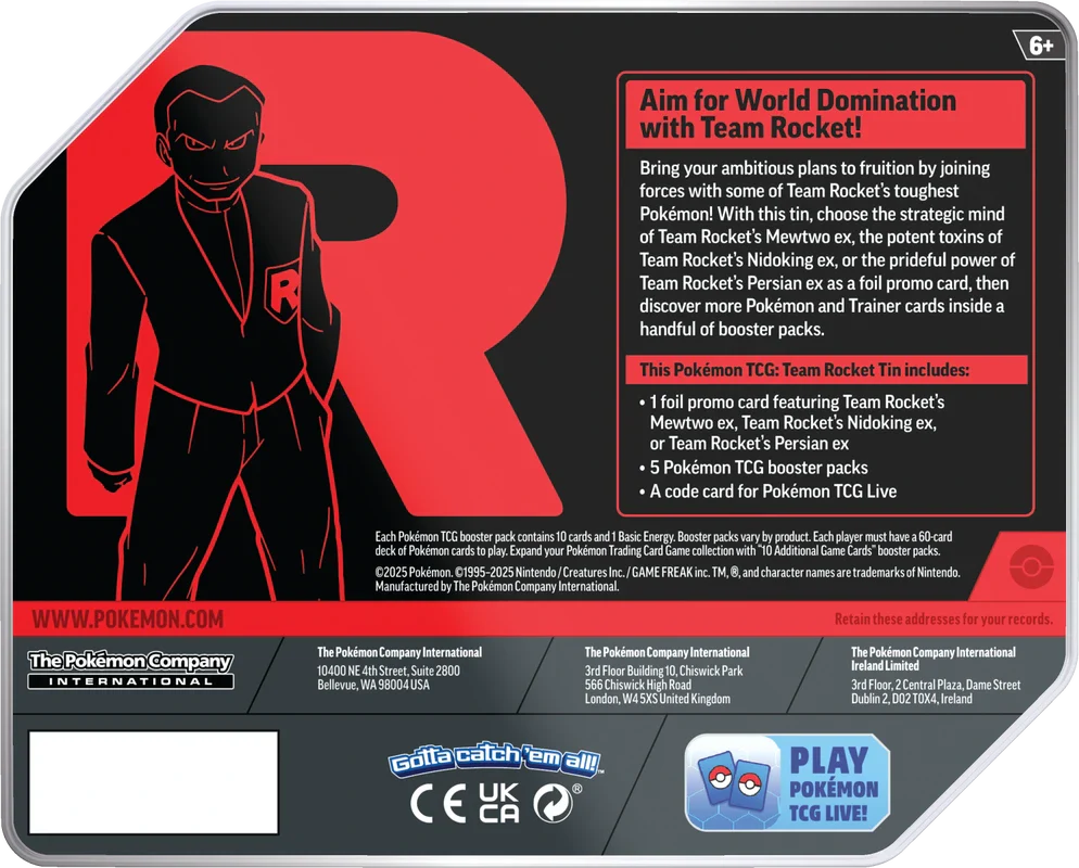 Pokemon Team Rocket Persian EX Tin - Image 2