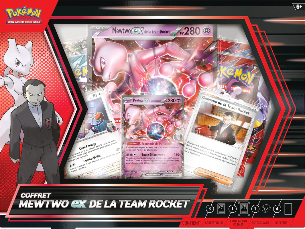 Pokemon Team Rocket's Mewtwo EX Box (French)