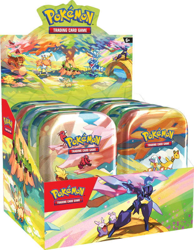 Pokemon Vibrant Paldea Mini Tin Display Sealed Box ( Mini Tins of 10)