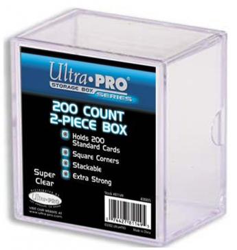 Ultra Pro 2-Piece 200 Count Clear Card Storage Box - Lot of 5 Storage Boxes