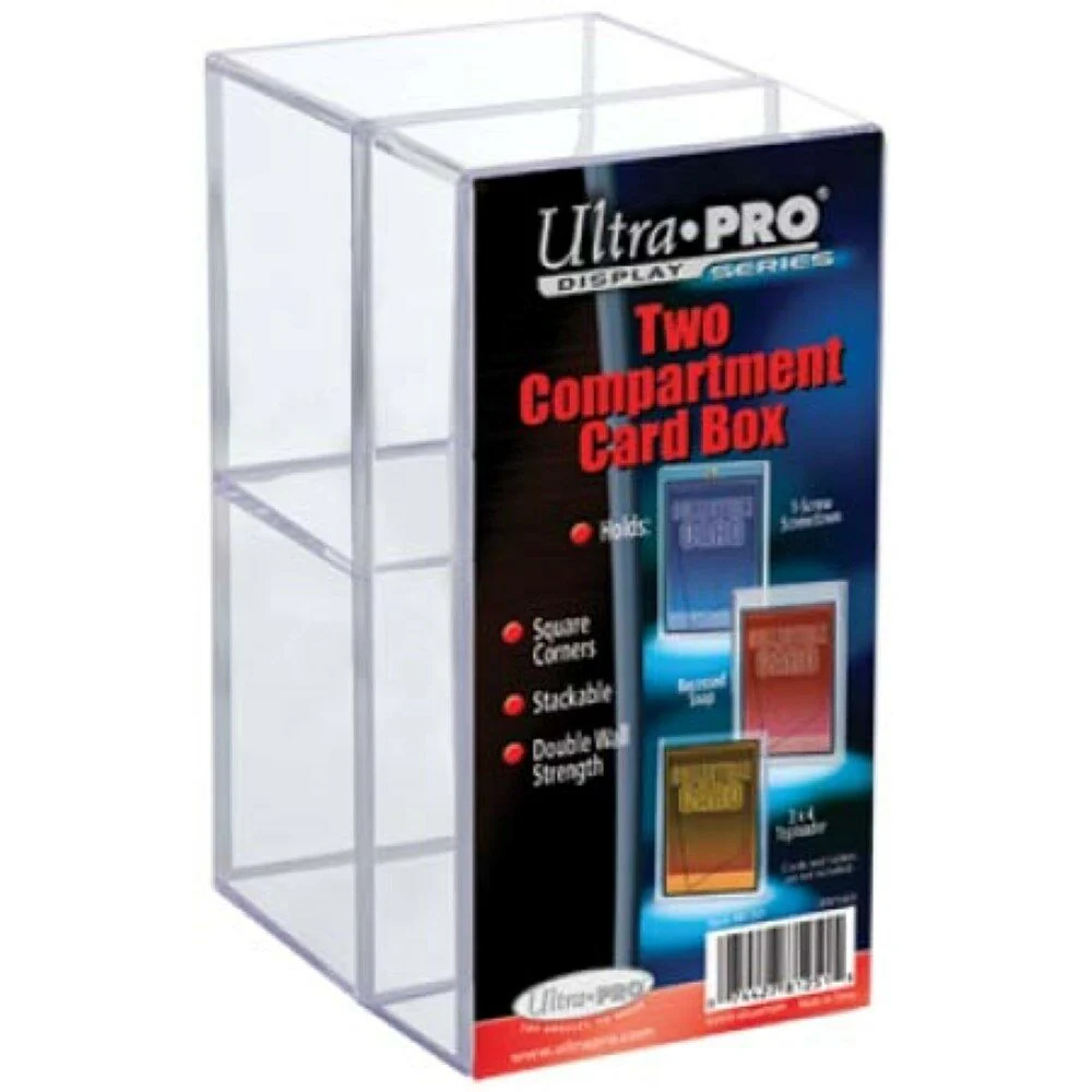 Ultra Pro 2-Piece Two Compartment Clear Card Box