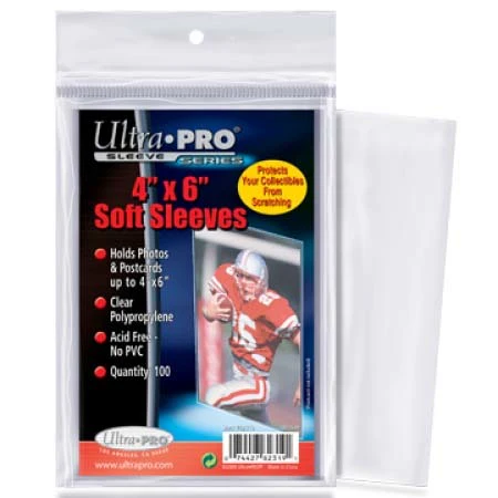 Ultra Pro 4" x 6" Soft Sleeves (Lot of 5)