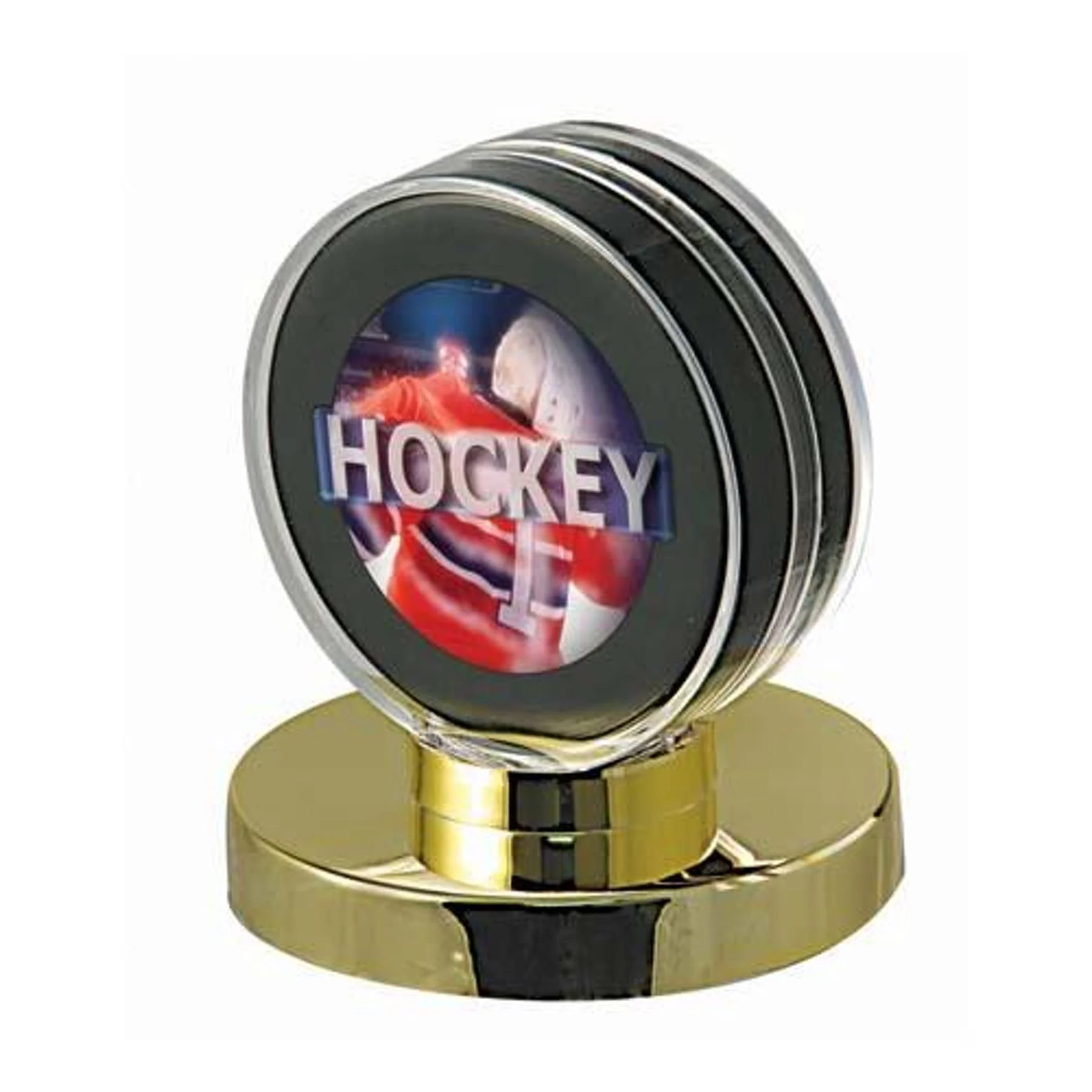 Ultra Pro Gold Base Hockey Puck Holder