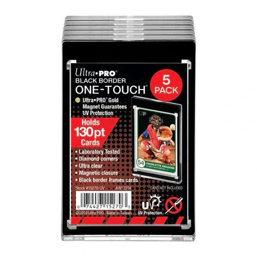 Ultra Pro One-Touch Magnetic Holder 130pt Black Border (5-Pack)