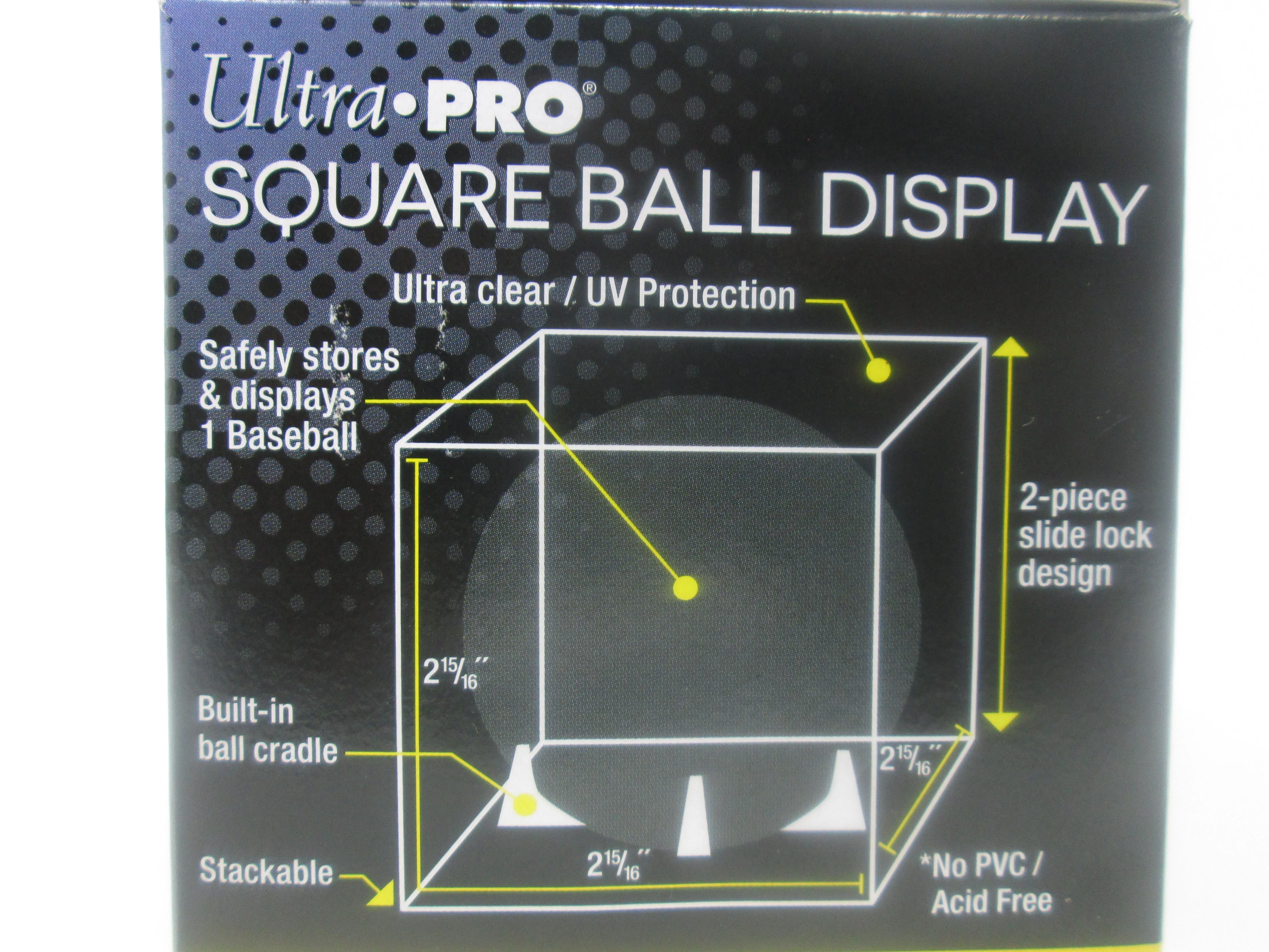 Ultra Pro Square Ball Display Box Ultra Clear with Built-In Ball Cradle and UV Protection - Image 3