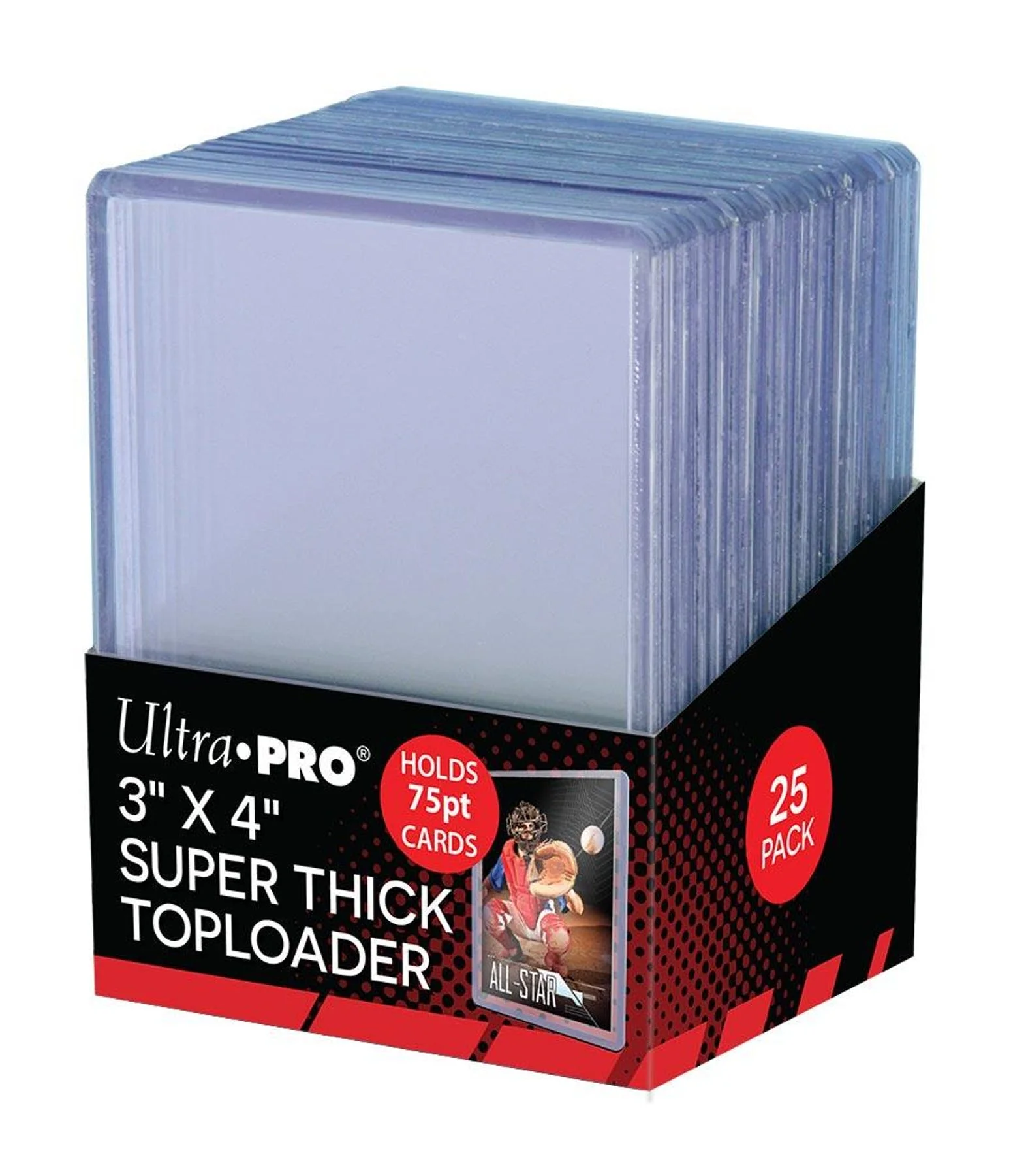Ultra Pro Super Thick Toploaders 75pt. 3"x 4" (Lot of 2)