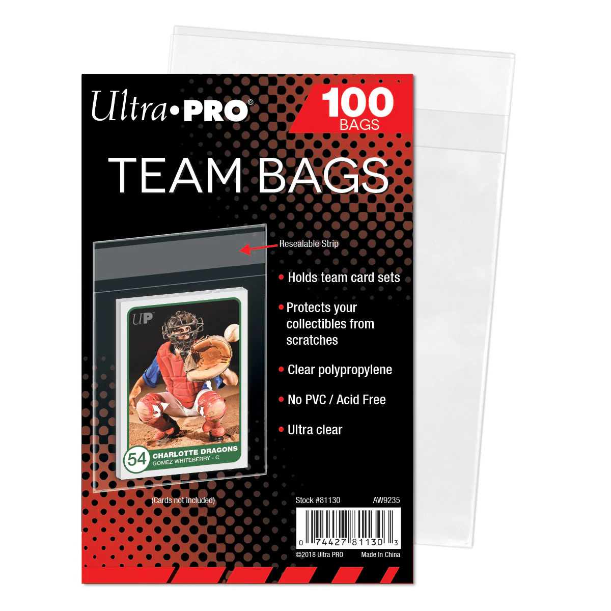 Ultra Pro Team Bags Sleeves (Lot of 5)