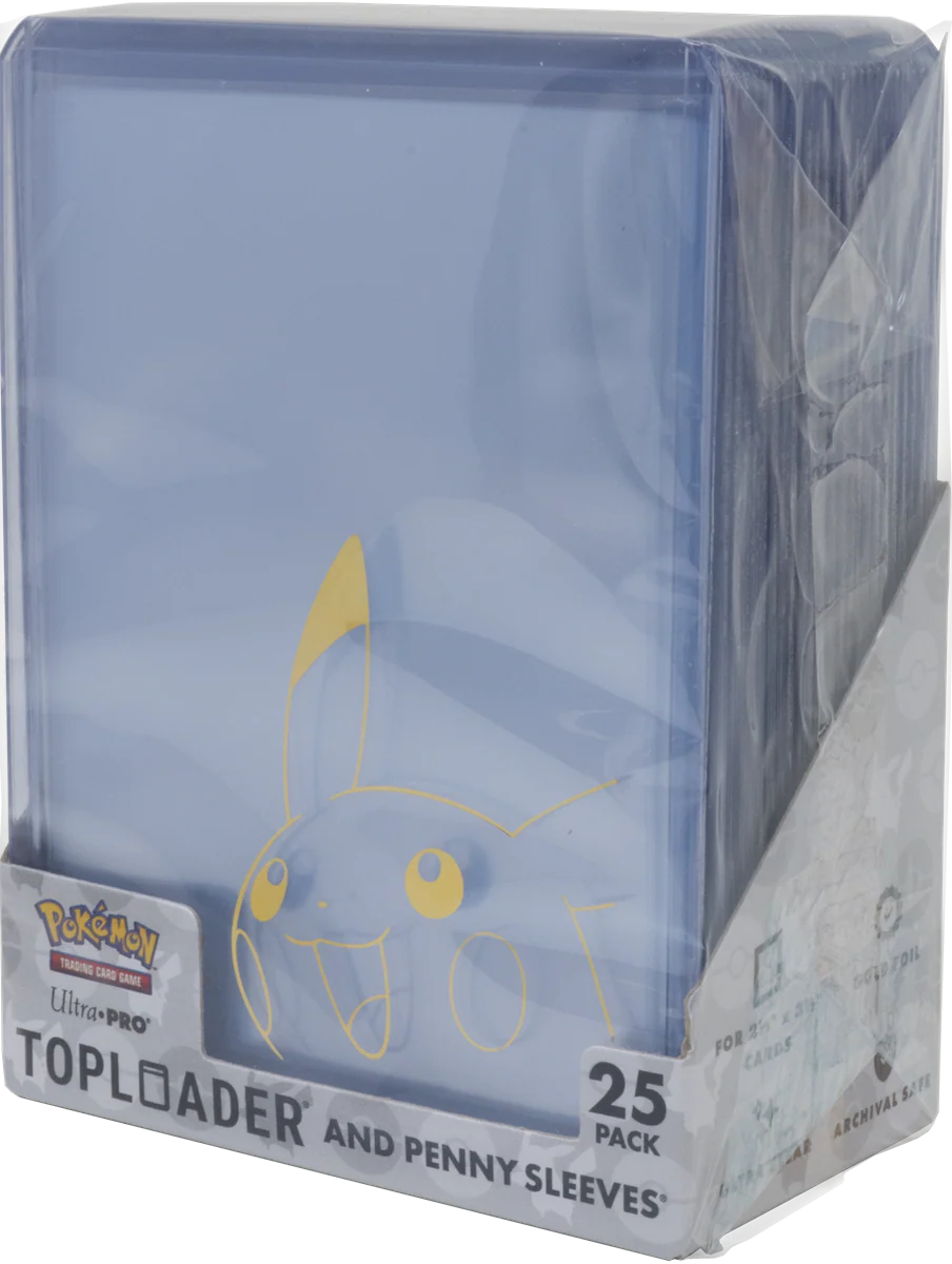 Pokemon Combo Toploader 3X4 35PT With Standard Size Sleeves Pikachu (25ct)