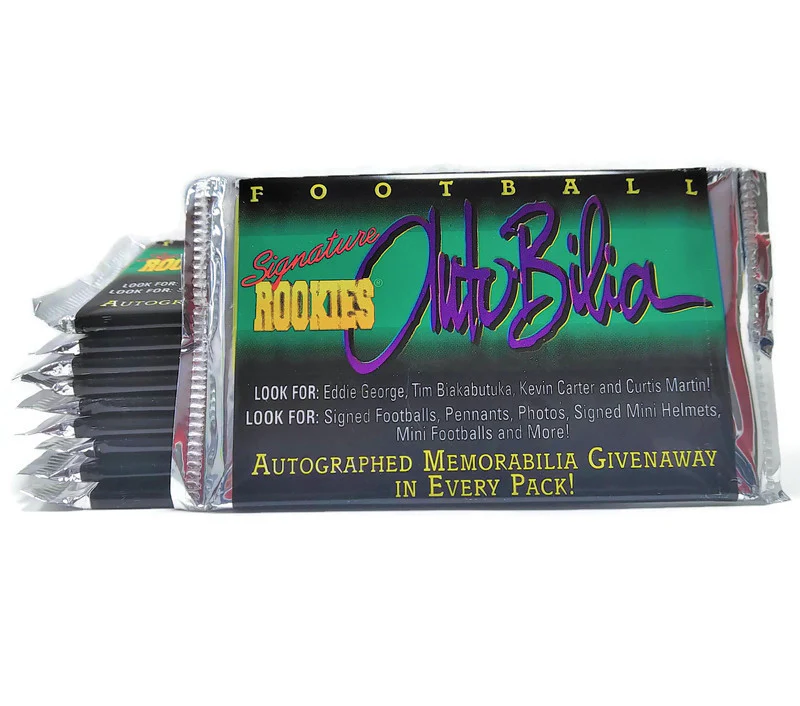 Vintage 1996 Autobilia Signature Rookies Football 10 Packs Lots