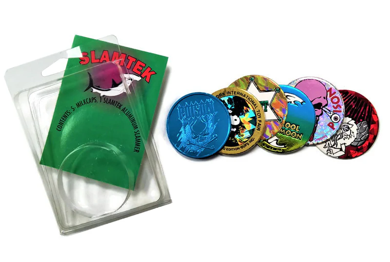 Vintage Official Slamtek Slammerhead Slammers Pack (Lot of 15 Packs) + A Free POG Album