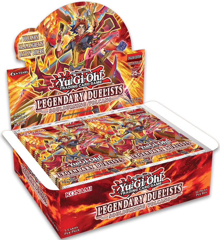 Yugioh Legendary Duelist Soulburning Volcano 1st Edition Booster Box